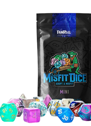 Fanroll - Mystery Misfit: Mini Polyhedral Dice (2 Set Pack)