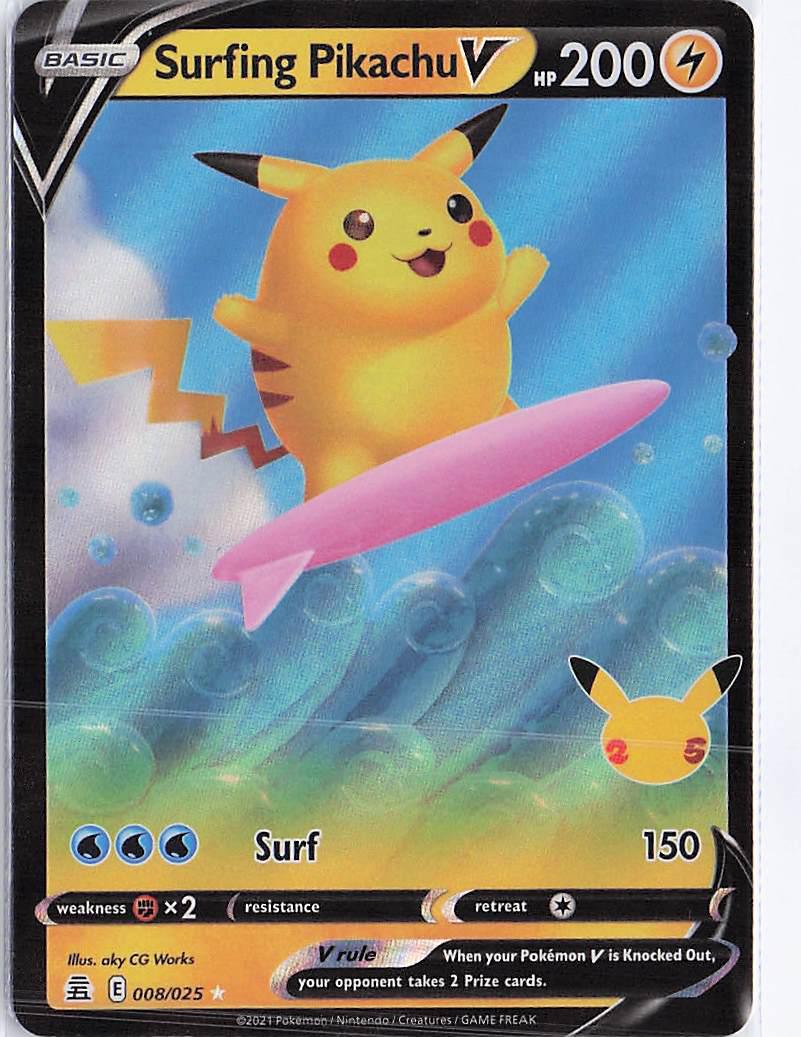 Surfing Pikachu V 008/025