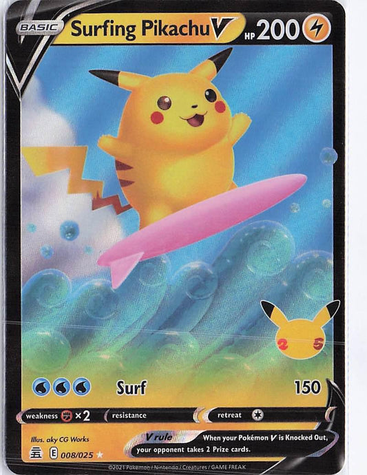 Surfing Pikachu V 008/025