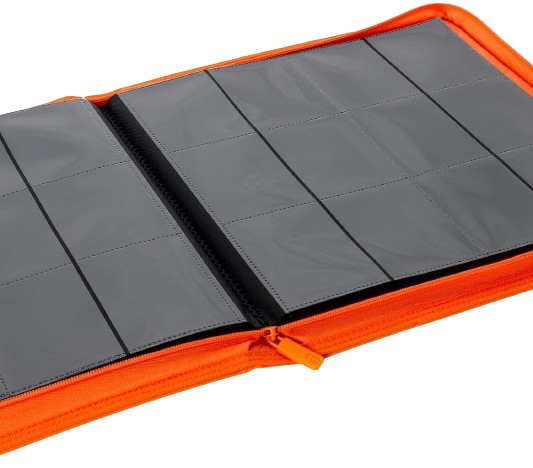 Vault X - Orange 12 Pocket Zip Binder