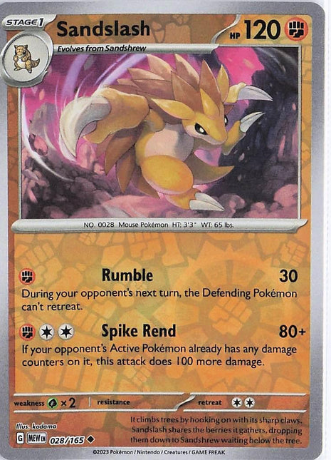 Sandslash 028/165 (RH)