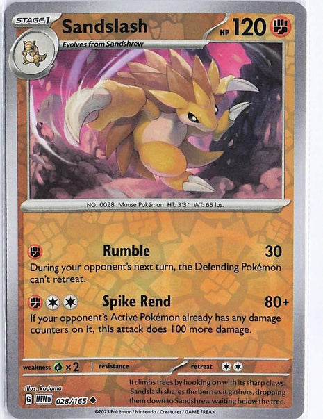 Sandslash 028/165 (RH)