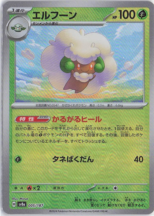 Whimsicott Master Ball Holo 005/187