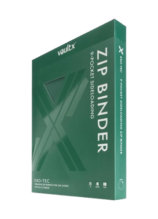 Vault X - Metallic Green 9 Pocket Zip Binder