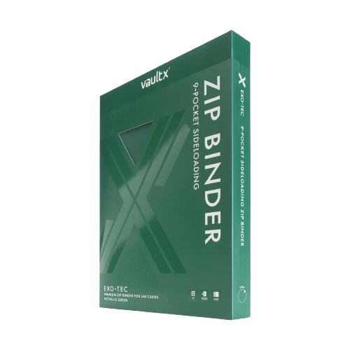 Vault X - Metallic Green 9 Pocket Zip Binder