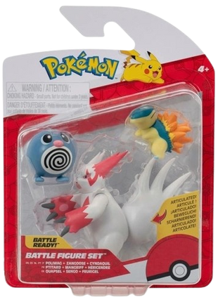 Pokemon - Poliwag, Zangoose & Cyndaquil Battle Figure Set