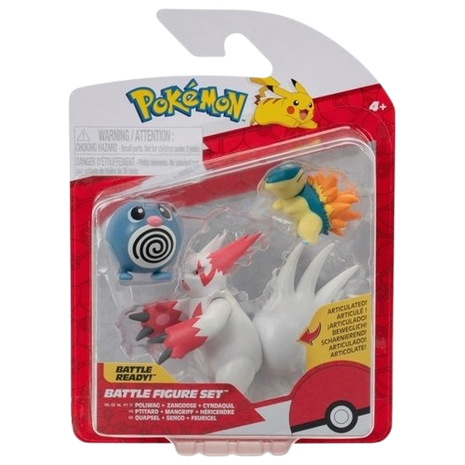 Pokemon - Poliwag, Zangoose & Cyndaquil Battle Figure Set