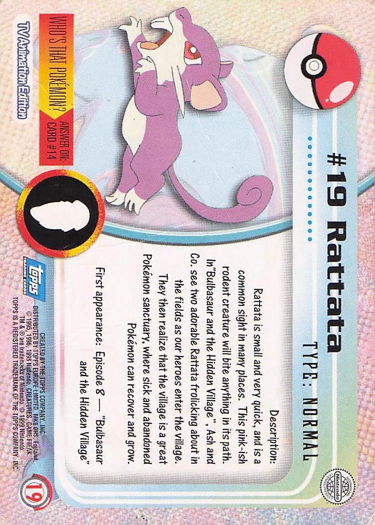 Rattata #19 - Topps