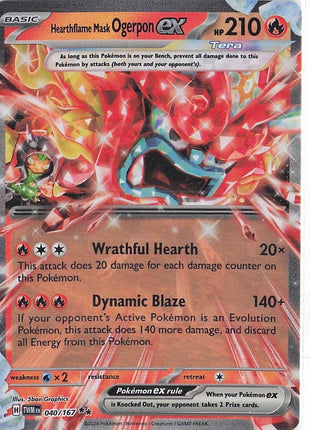 Hearthflame Mask Ogerpon ex 040/167