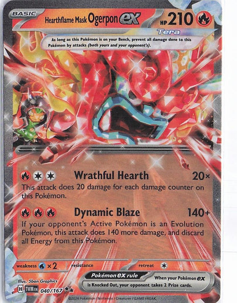 Hearthflame Mask Ogerpon ex 040/167