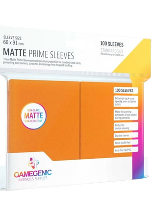 Gamegenic - Orange Matte Prime Sleeves (100)