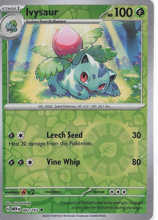 Ivysaur 002/165 (RH)