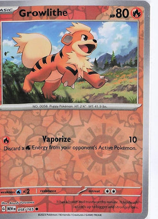 Growlithe 058/165 (RH)