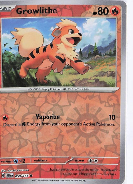 Growlithe 058/165 (RH)