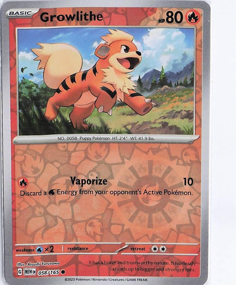 Growlithe 058/165 (RH)