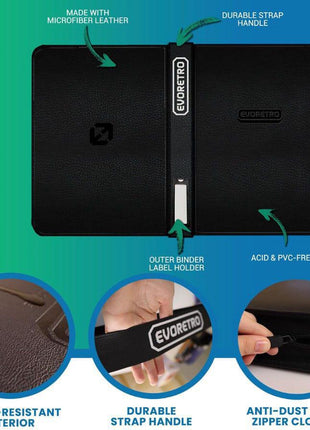 Evoretro - Black Shield+ Toploaded Card Binder