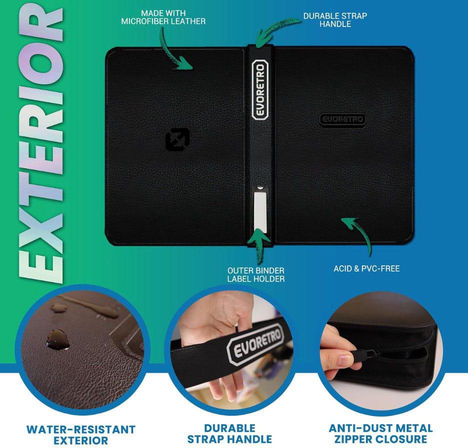 Evoretro - Black Shield+ Toploaded Card Binder
