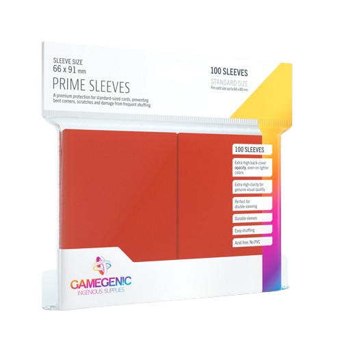 Gamegenic -  Red Prime Standard Sleeves (100)