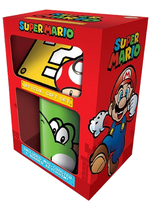 Super Mario - Yoshi Mug Coaster & Keychain Gift Set