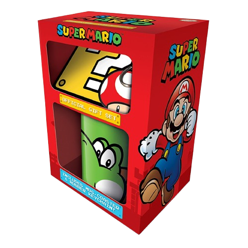 Super Mario - Yoshi Mug Coaster & Keychain Gift Set