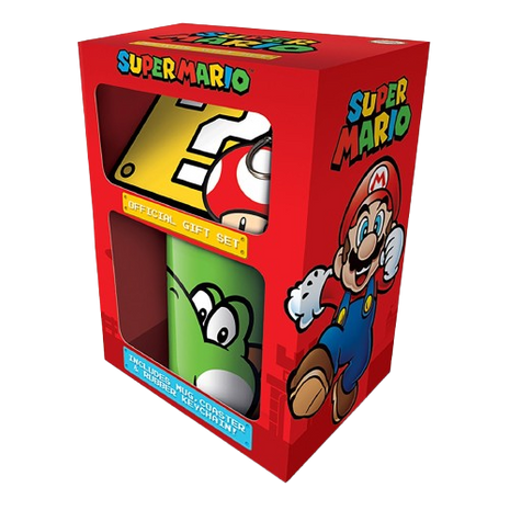 Super Mario - Yoshi Mug Coaster & Keychain Gift Set