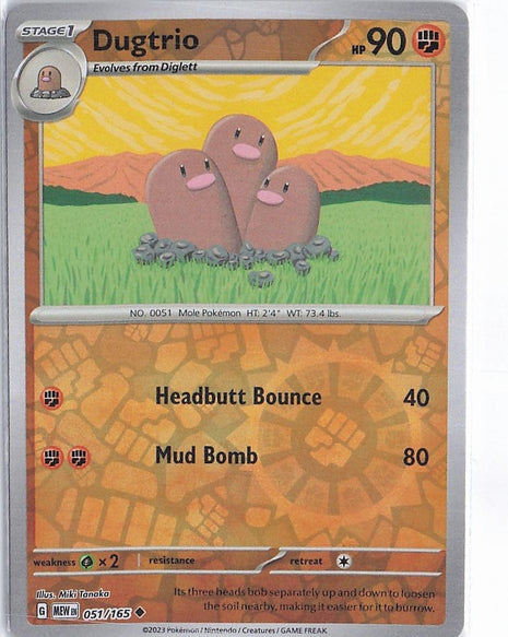 Dugtrio 051/165 (RH)