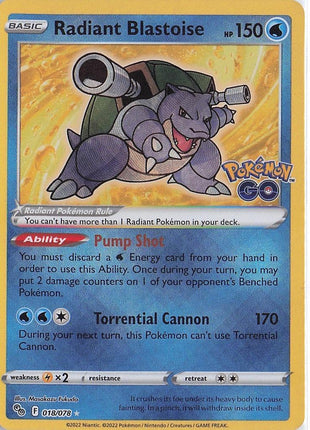 Radiant Blastoise 018/078