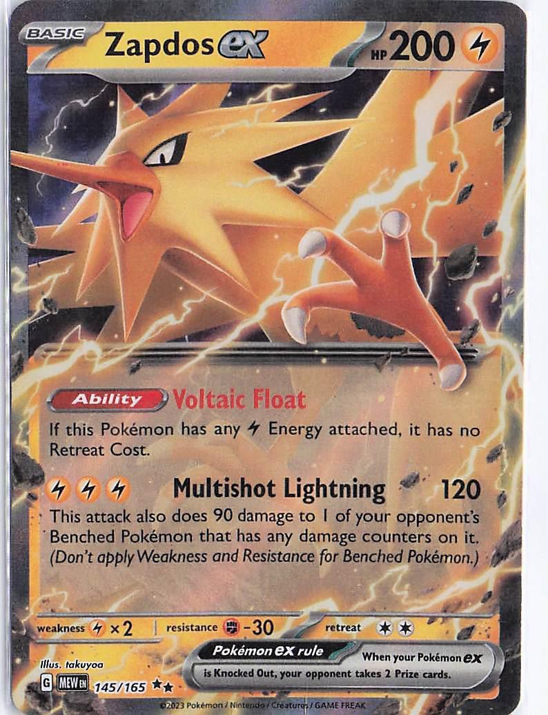 Zapdos ex 145/165