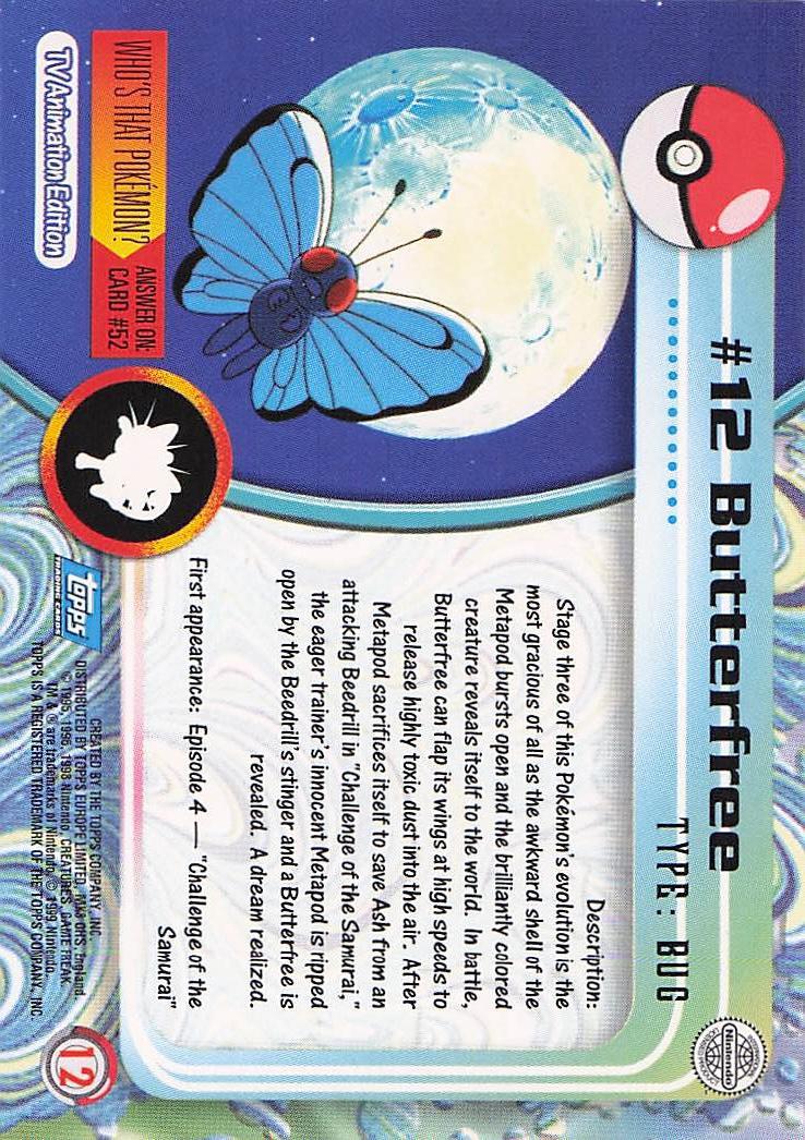 Butterfree #12 - Topps