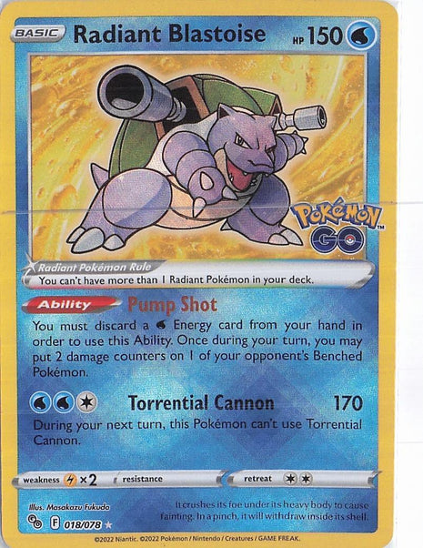 Radiant Blastoise 018/078