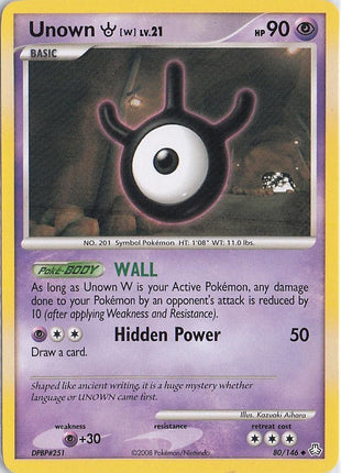 Unown W LV.21 80/146
