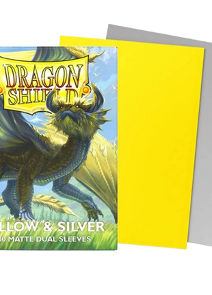 Dragon Shield -  Matte Dual Yellow & Silver Sleeves (100)