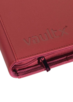 Vault X - Metallic Red 12 Pocket Zip Binder