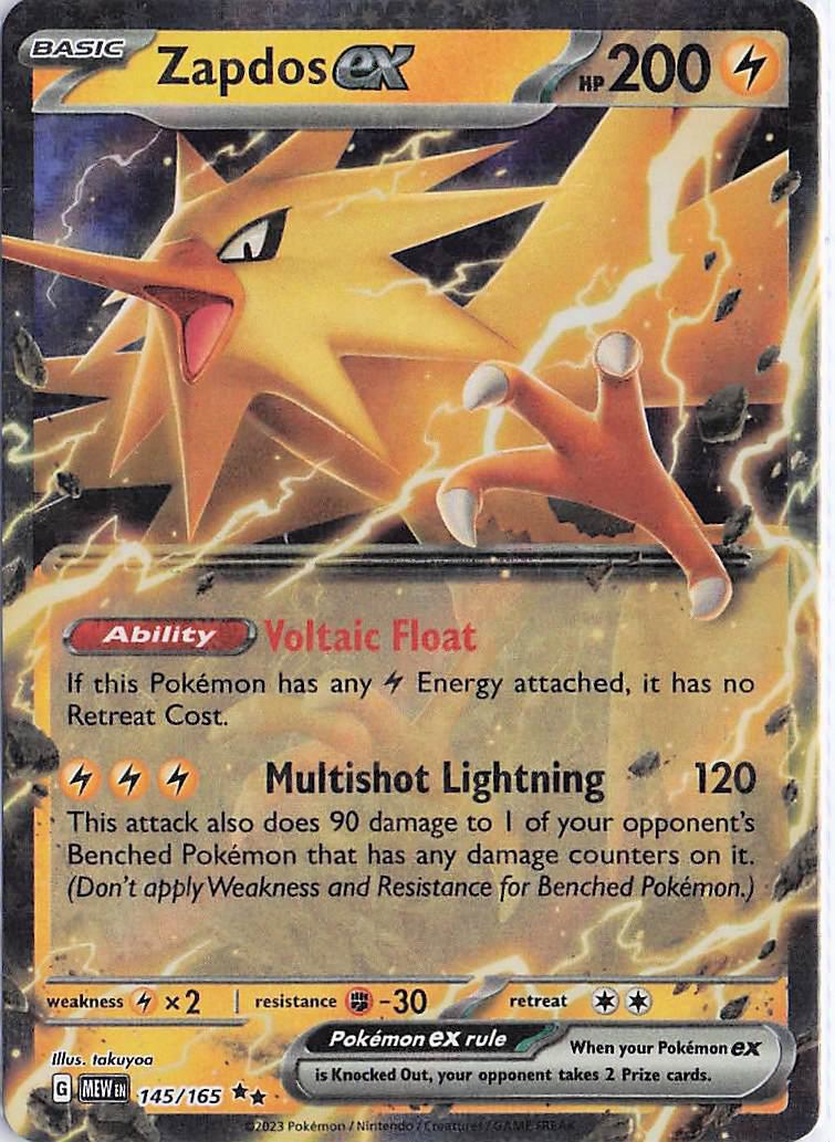 Zapdos ex 145/165