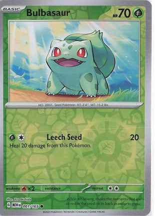 Bulbasaur 001/165 (RH)