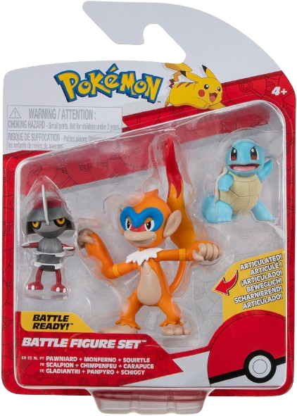 Pokemon - Eevee Wartortle & Murkrow Battle Figure Set