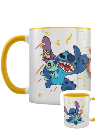 Lilo & Stitch - Stitch & Scrump Coloured Inner and Handle Ceramic Mug