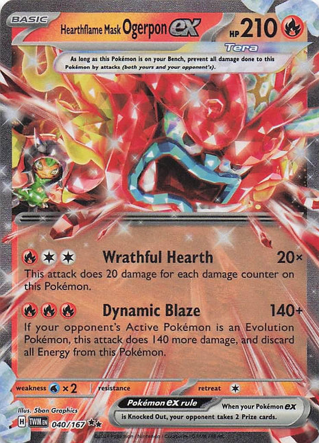 Hearthflame Mask Ogerpon ex 040/167