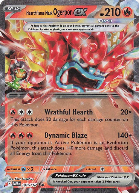 Hearthflame Mask Ogerpon ex 040/167