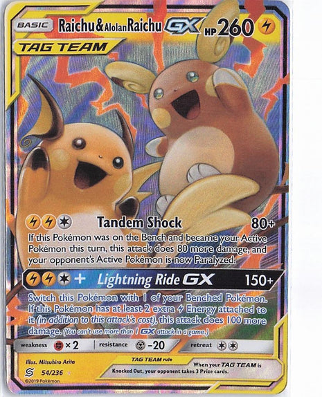 Raichu & Alolan Raichu GX 54/236