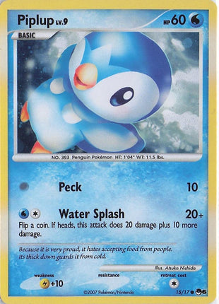 Piplup LV.9 15/17 (H)