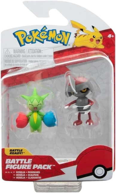 Pokemon - Pawniard & Roselia Battle Figure Set
