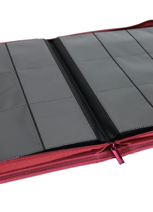 Vault X - Metallic Red 9 Pocket Zip Binder