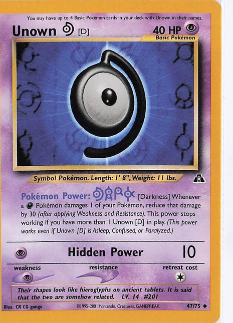 Unown D 47/75