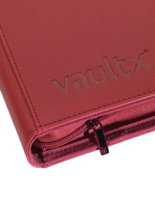 Vault X - Metallic Red 9 Pocket Zip Binder