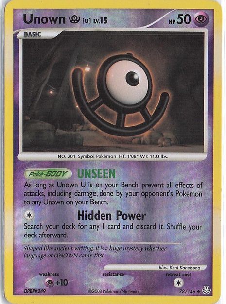 Unown U LV.15 78/146 (RH)