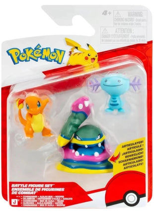 Pokemon - Charmander, Alolan Muk & Wooper Battle Figure Set