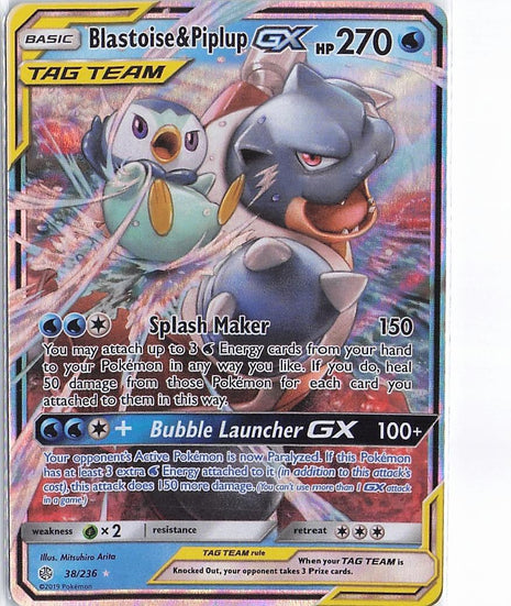 Blastoise & Piplup GX 38/236