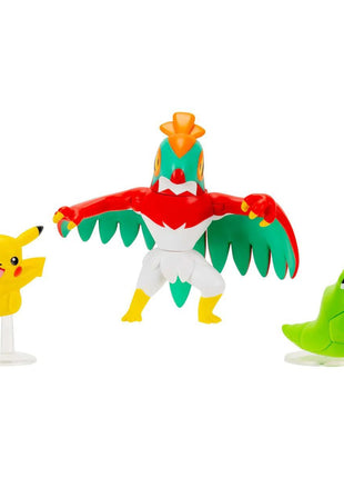 Pokemon - Pikachu, Hawlucha & Metapod Battle Figure Set