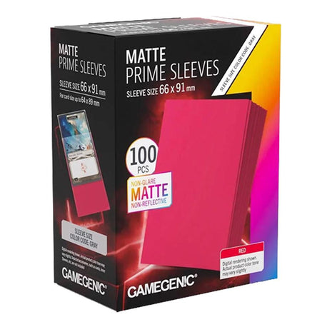 Gamegenic - Prime Matte Red 66x91 Sleeves (100)